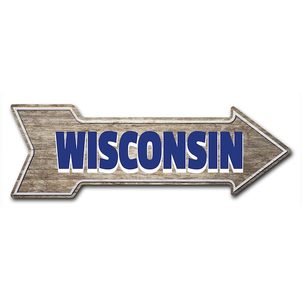 Wisconsin Arrow Decal Funny Home Decor 24in Wide